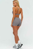 The Lushness Y-Back Sports Bra Shorts 2-Piece Set