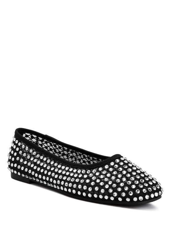 Orson Naked Rhinestone Ballerinas - Pikemla