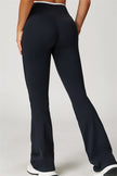 The Quest Cross Back Crop Top Flared Leggings 2-Piece Set