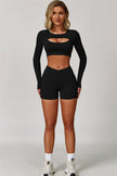 The Lavish Long Sleeve Cut-out Crop Top