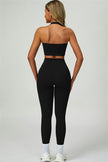 The Seraphine Halter Crop Top Leggings 2-Piece Set