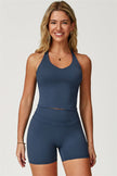 The Enigma Cross Back Vest Shorts 2-Piece Set