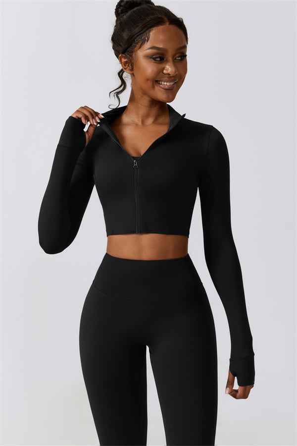 Juno Star Jacket Sports Bra Leggings 3-Piece Set