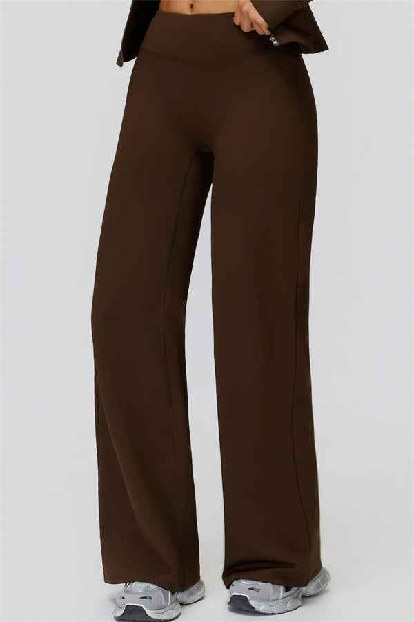 The FemmeFit Zip Jacket Straight Leg Pants 2-Piece Set