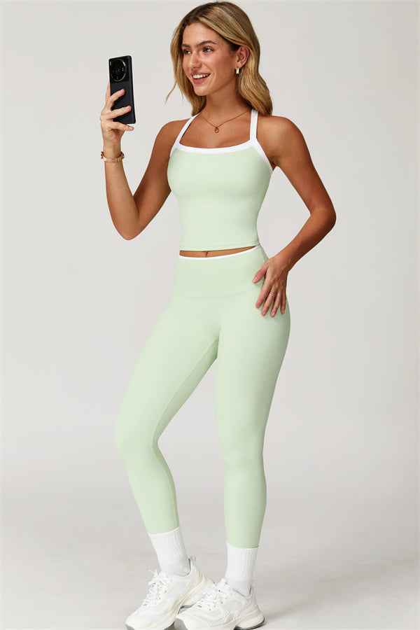 The Quest Cross Back Crop Top Leggings 2-Piece Set