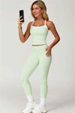 The Quest Cross Back Crop Top Leggings 2-Piece Set
