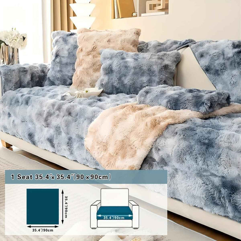 Luxurious Gradient Velvet Sofa Cover