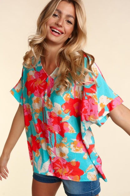 Plus Sized Floral Top - Pikemla