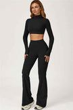 The Axis Crop Top Flared Leggings 2-Piece Set
