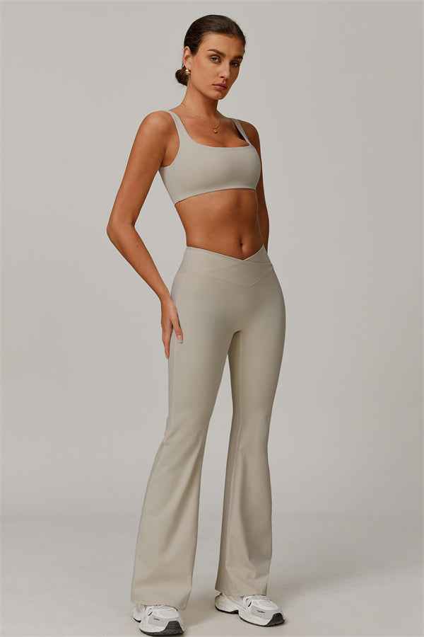 The Halo Sports Bra Flared Leggings 2-Piece Set