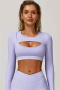 The Lavish Long Sleeve Cut-out Crop Top