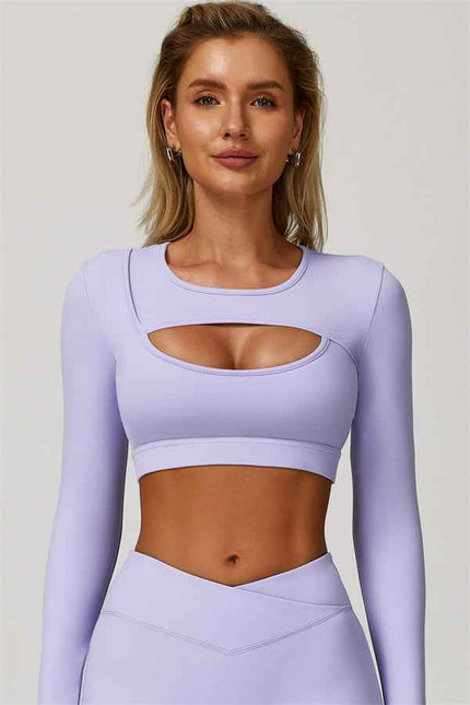 The Lavish Long Sleeve Cut-out Crop Top