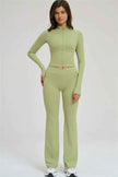 The Sizzle Zip Jacket Flared Leggings 2-Piece Set