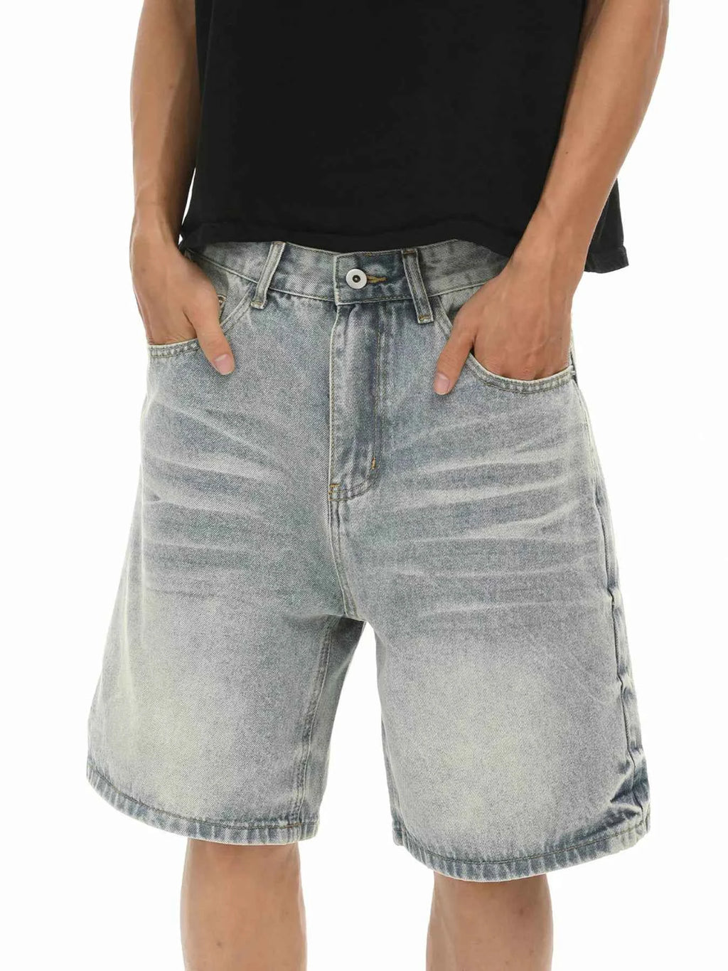 Men's Wash Relaxed Fit Denim Shorts