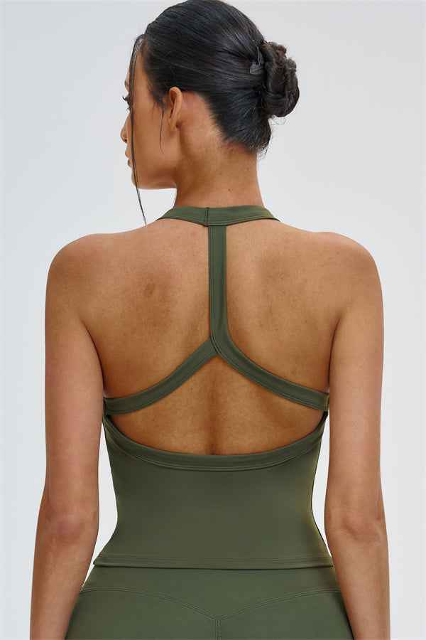 The Slate Y-Back Top Flared Leggings 2-Piece Set