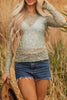 Floral Mesh Long Sleeve Top