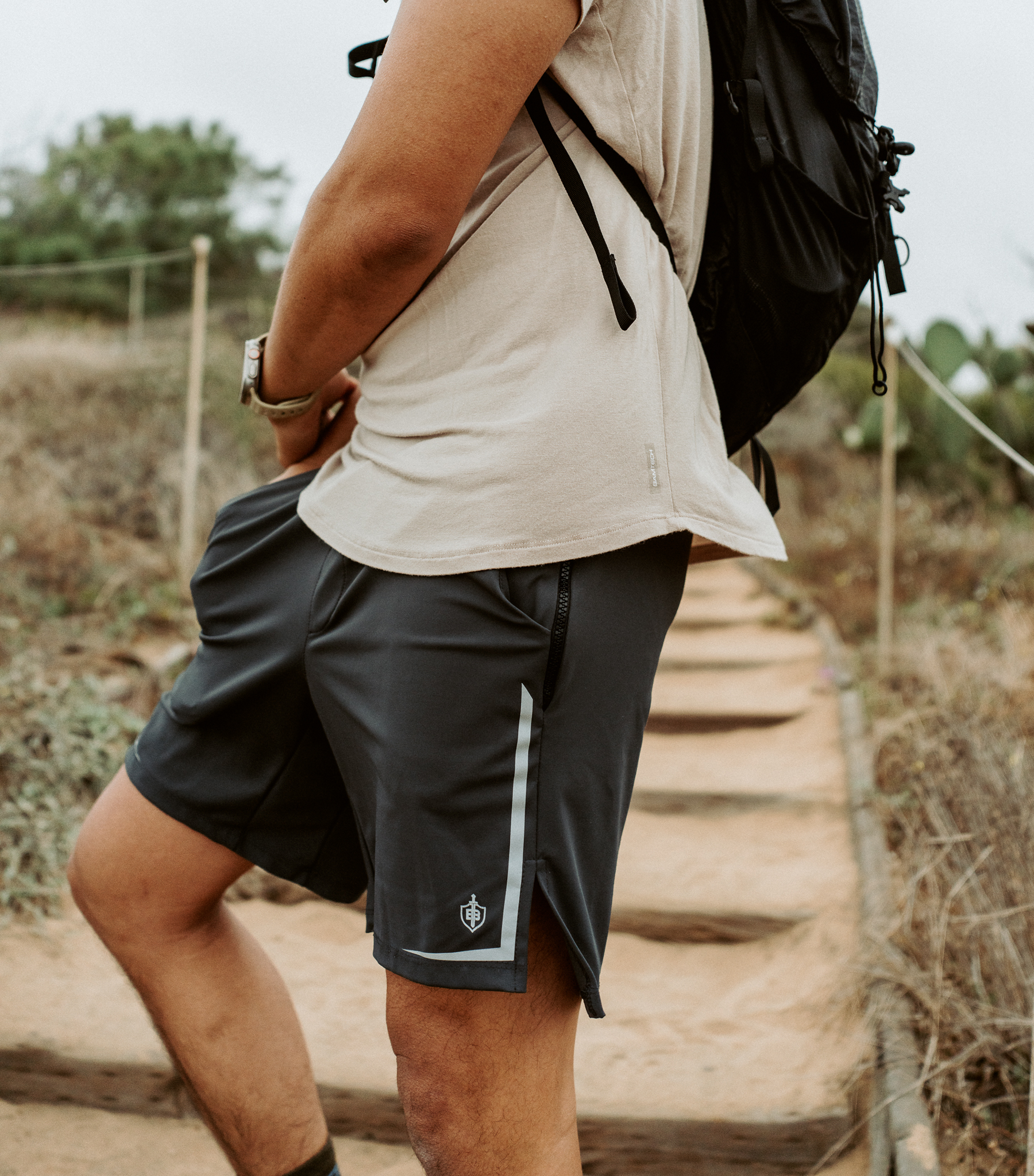 Bamboo Swift Curve-Hem T-Shirt - Heather Grey
