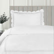 600 Thread Count Scallop Rope Embroidered Cotton Duvet Set