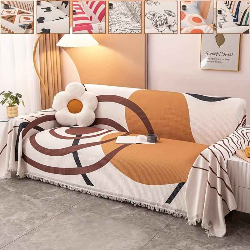 Vintage Slipcovers Couch | Plush Sofa Throw Cover for All Seasons