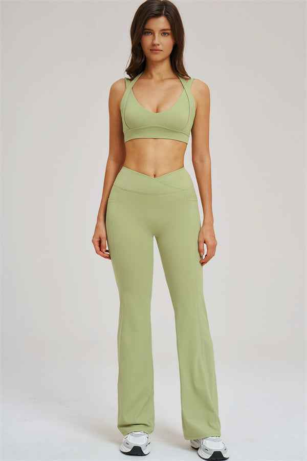The Sizzle Sports Bra Flared Leggings 2-Piece Set