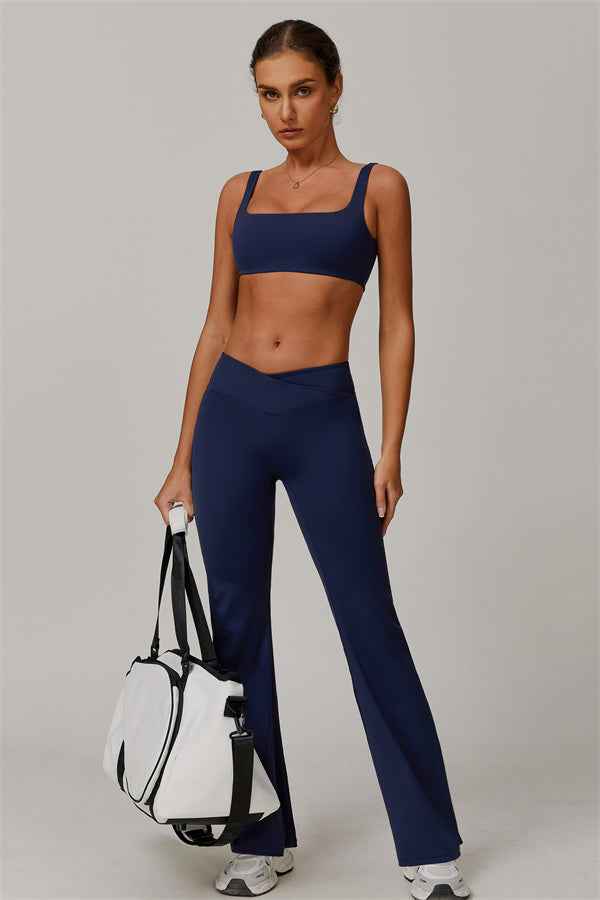 The Halo Sports Bra Flared Leggings 2-Piece Set