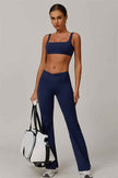 The Halo Sports Bra Flared Leggings 2-Piece Set