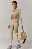 The Nova Luxe Jacket Sports Bra Leggings 3-Piece Set