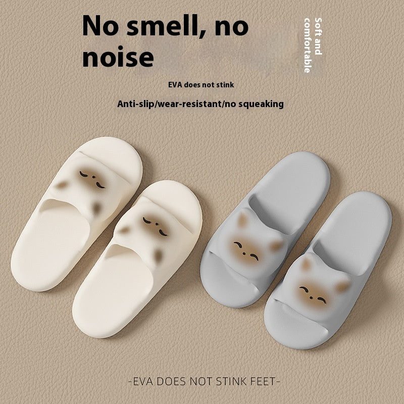 Cartoon Cat Slippers Home Non-slip Floor Bathroom Slipper Summer Bedroom House Shoes