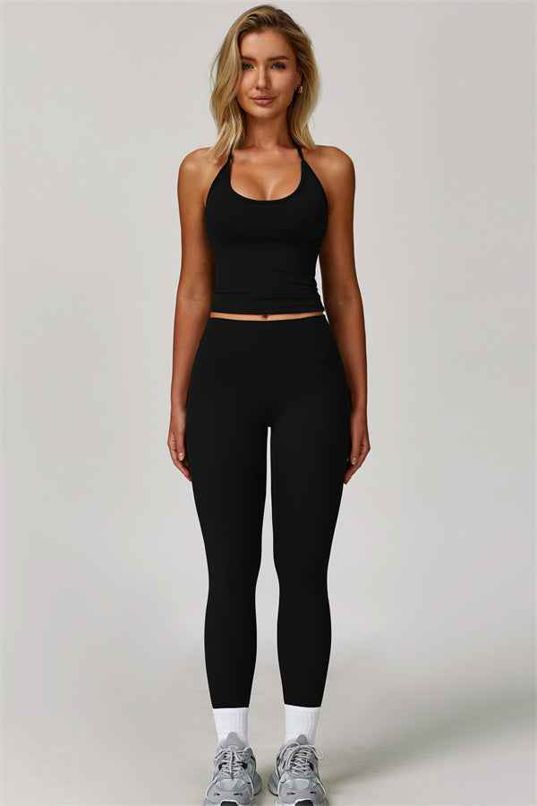 The Surge Halter Crop Top Leggings 2-Piece Set