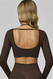 The Prime Long Sleeve Crop Top Shorts 2-Piece Set