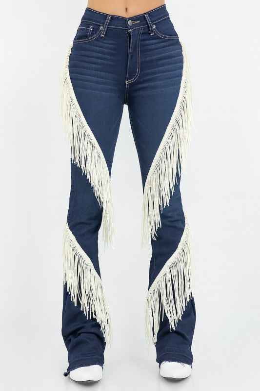 Western Fringe Bootcut Denim Jean