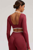 The Elevate Long Sleeve Crop top Shorts 2-Piece Set