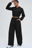 The Svelte UV protection Crop Hoodie Sweatpants 2-Piece Set