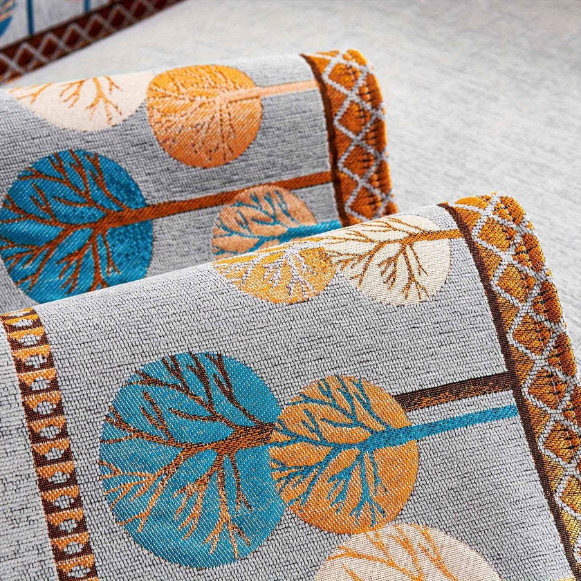Pet Proof Couch Cover - Boho Chenille Sofa Cover with Tree Embroidery