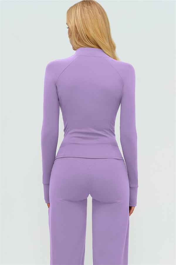 The Twirl Zip Jacket Halter Tank Top New Straight Leg Pants 3-Piece Set