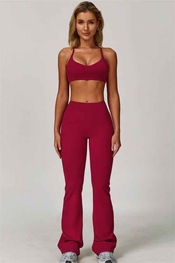The Refresh Sports Bra Flared Leggings 2-Piece Set