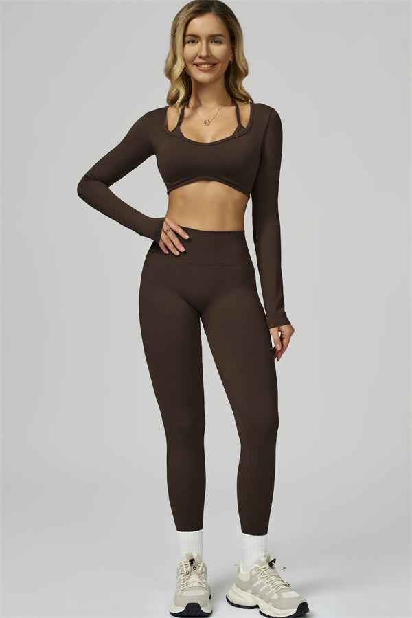 The Prime Long Sleeve Crop Top Leggings 2-Piece Set