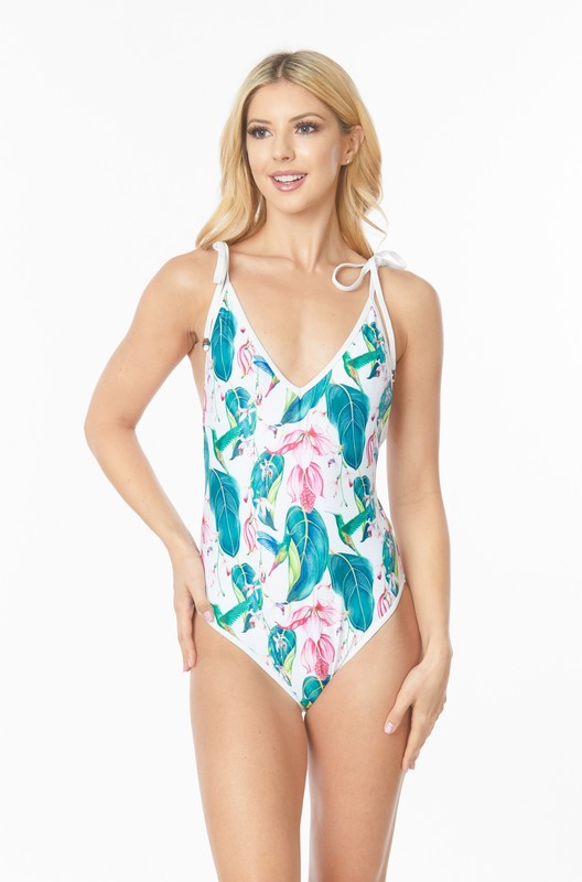 Tropical Floral Bathing Suit - Pikemla