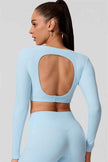 The Nestle Long Sleeve Crop Top Straight Leg Pants 2-Piece Set