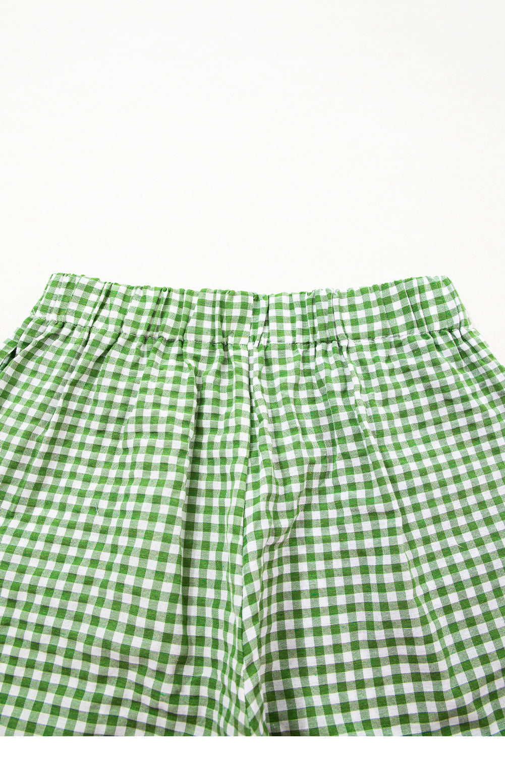 Black Gingham Printed High Waist Shorts - Pikemla