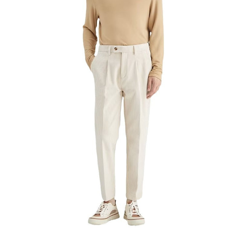 Corduroy Men's Straight All-matching Loose Trousers