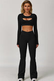 The Lavish Long Sleeve Cut-out Crop Top