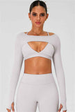 The Ember Sports Bra Crop Top Flared Leggings 3-Piece Set