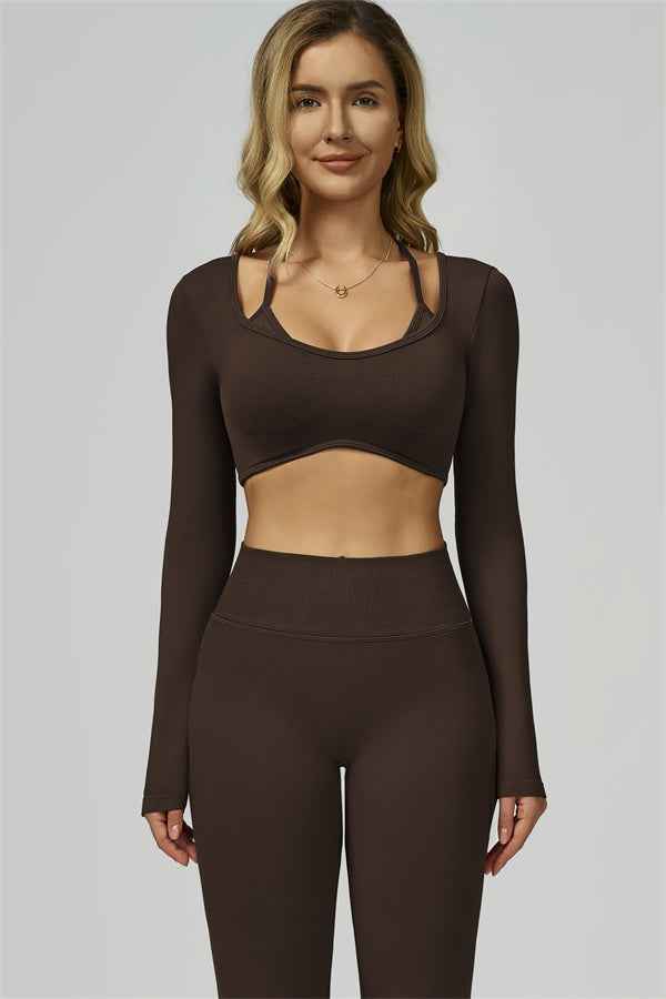 The Prime Long Sleeve Crop Top Leggings 2-Piece Set