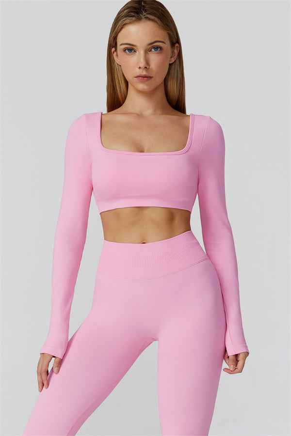The Reign Long Sleeve Crop Top Leggings 2-Piece Set