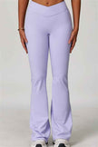 The Lavish Cut-out Crop Top Flared Leggings 2-Piece Set