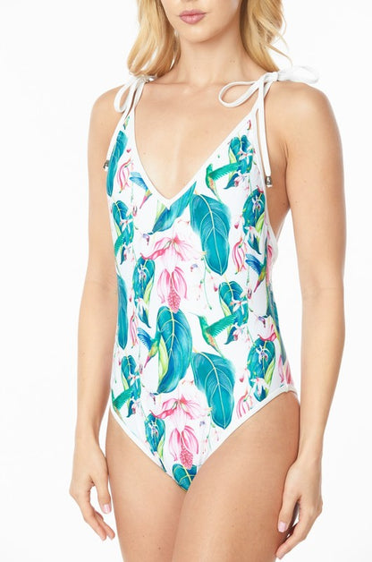 Tropical Floral Bathing Suit - Pikemla