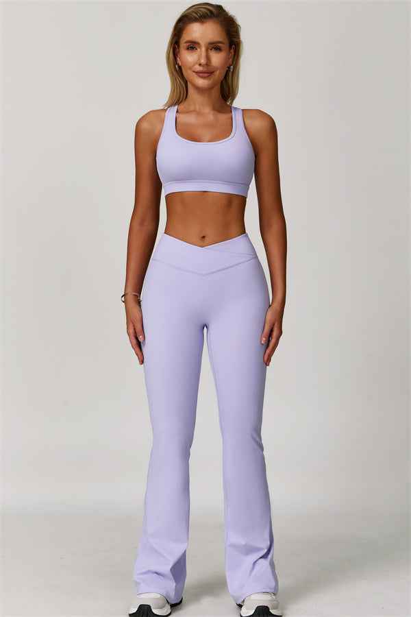 The Lavish Sports Bra Flared Leggings 2-Piece Set
