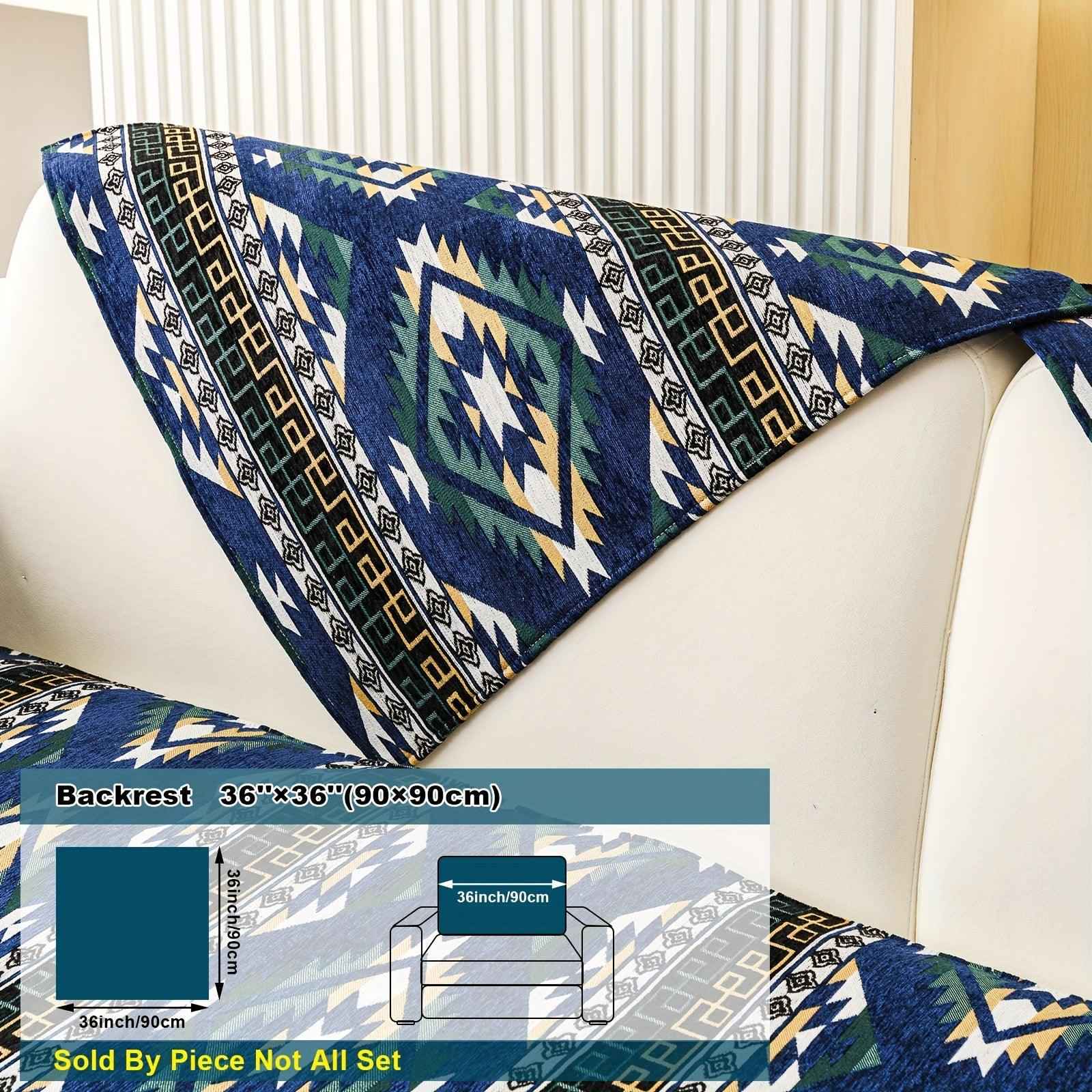 Boho Couch Cover - Chic Snow Chenille Sofa Slipcover