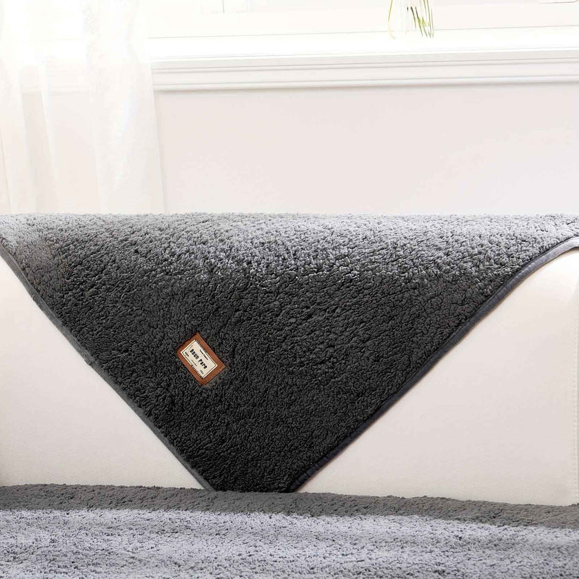 Durable 3 cushion couch cover | High-Quality Plush Sherpa Sofa Cover